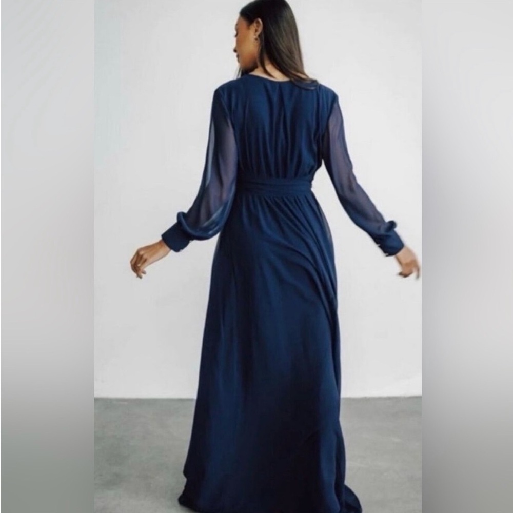 Baltic Born Lydia Navy Long Sheer Sleeve Maxi Dress Size XXXL - Picture 3 of 8